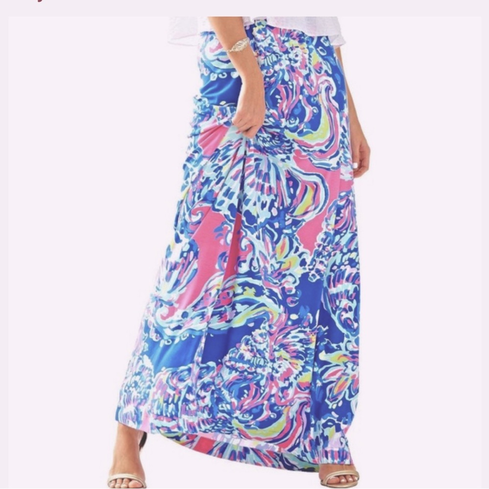 Vintage nola beach maxi skirt Lily Pulitzer size Small